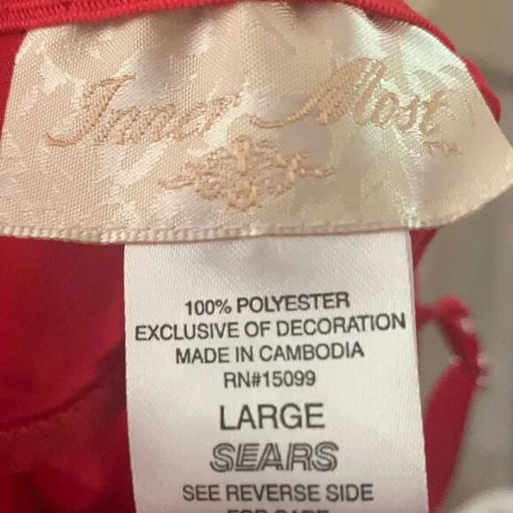 Vintage y2k 90s Deadstock heart embroidered lingerie set - Picture 5 of 6